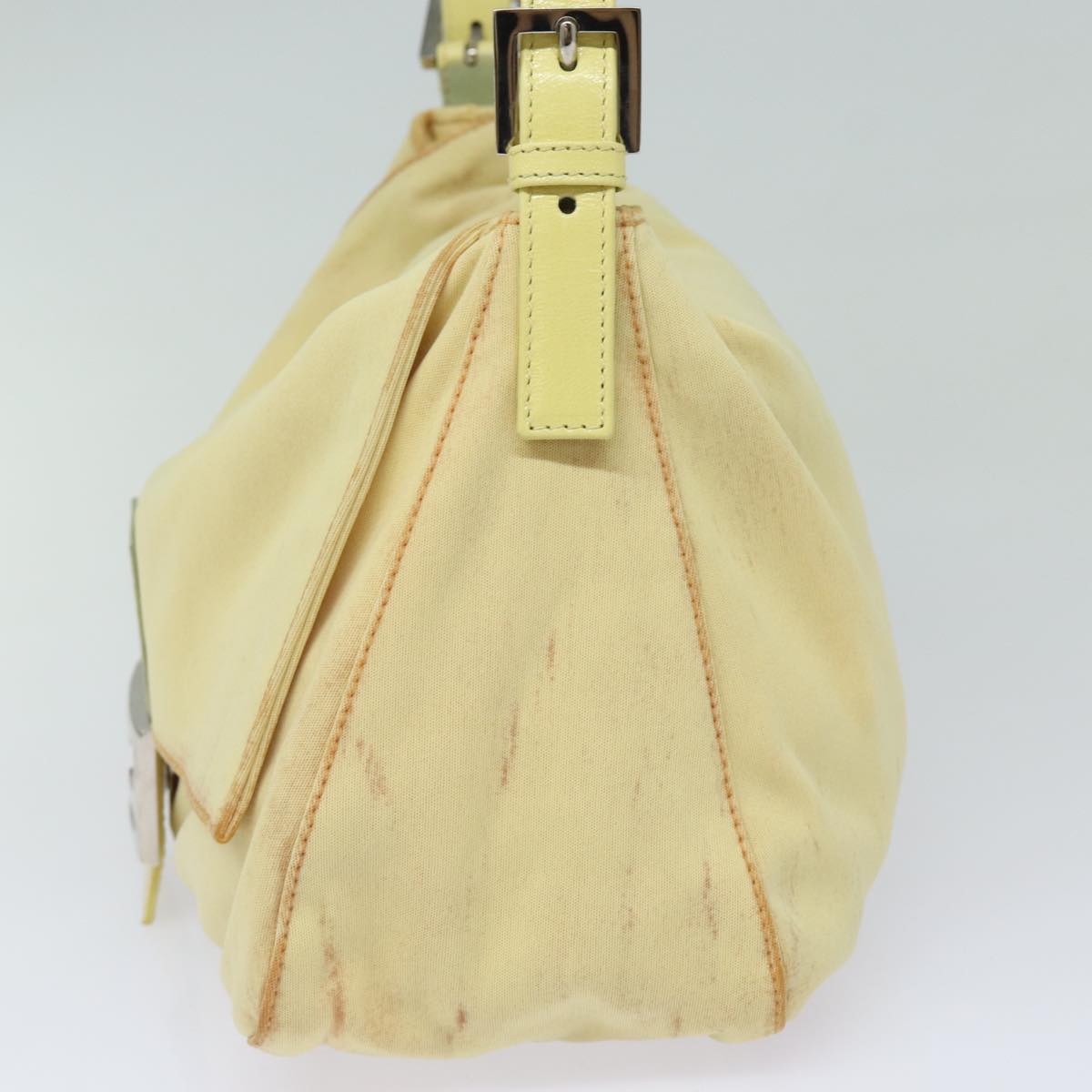 FENDI Mamma Baguette Shoulder Bag Nylon Yellow81189