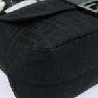 FENDI Zucca Canvas Mamma Baguette Shoulder Bag Black81190