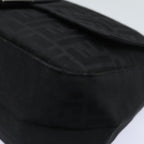 FENDI Zucca Canvas Mamma Baguette Shoulder Bag Black81190