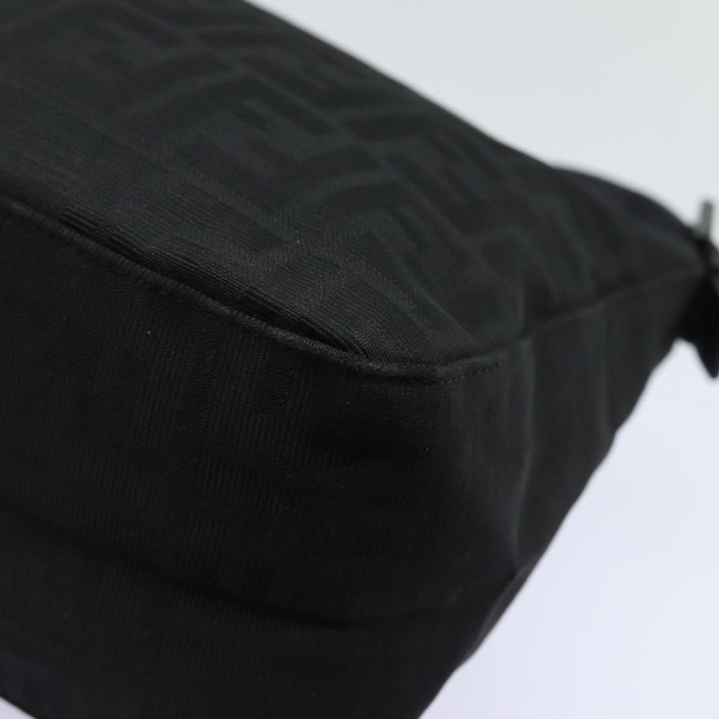 FENDI Zucca Canvas Mamma Baguette Shoulder Bag Black81190