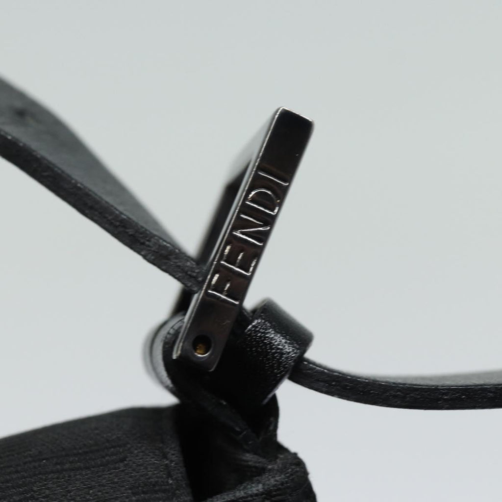 FENDI Zucca Canvas Mamma Baguette Shoulder Bag Black81190