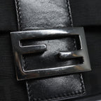 FENDI Zucca Canvas Mamma Baguette Shoulder Bag Black81190