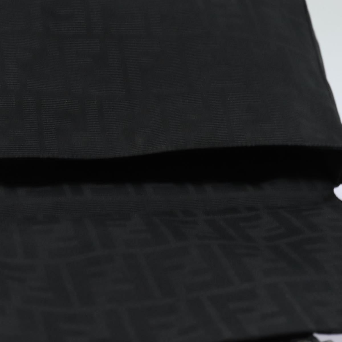 FENDI Zucca Canvas Mamma Baguette Shoulder Bag Black81190