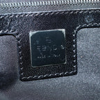 FENDI Zucca Canvas Mamma Baguette Shoulder Bag Black81190