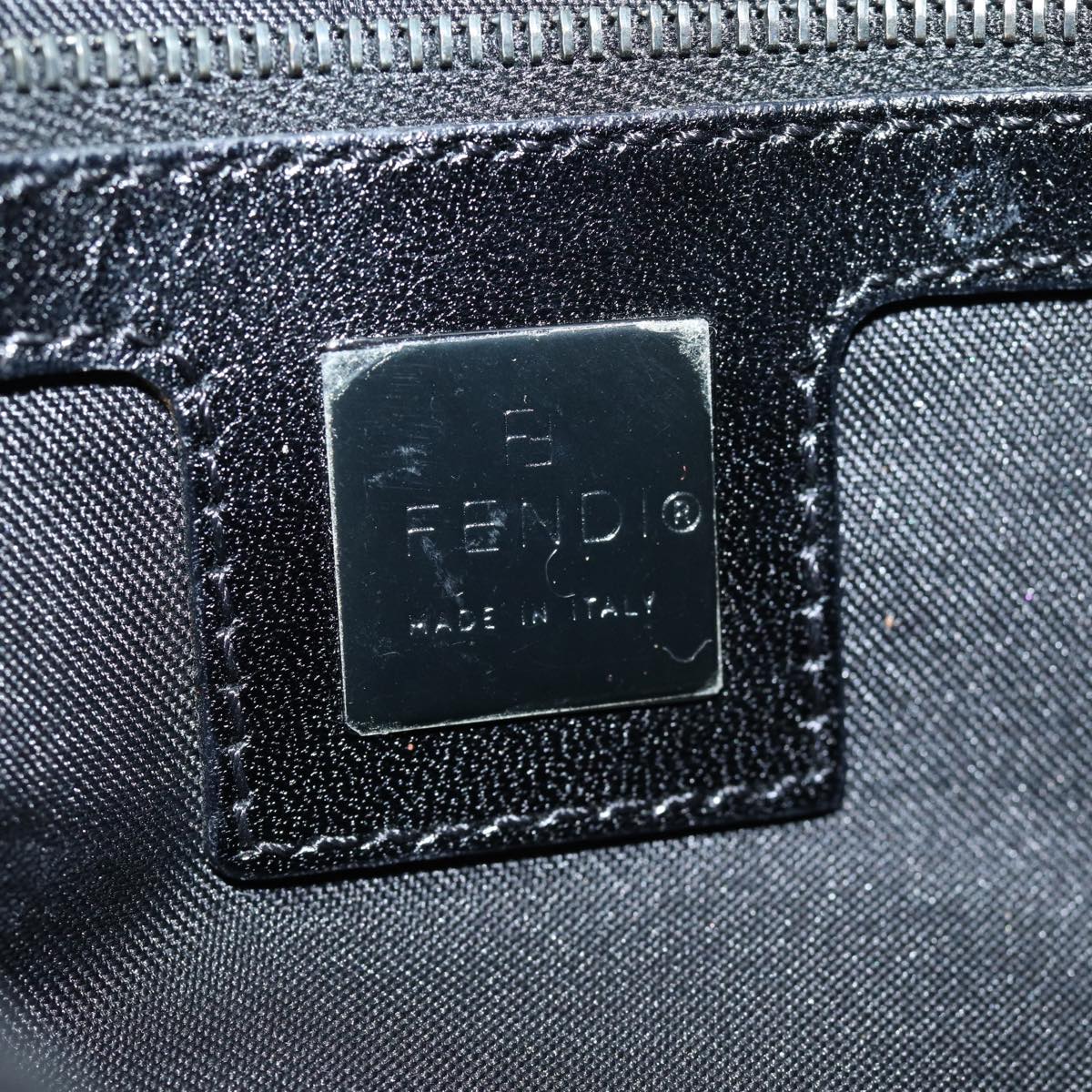 FENDI Zucca Canvas Mamma Baguette Shoulder Bag Black81190