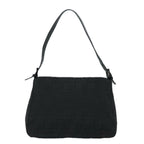 FENDI Zucca Canvas Mamma Baguette Shoulder Bag Black81190