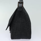 FENDI Zucca Canvas Mamma Baguette Shoulder Bag Black81190