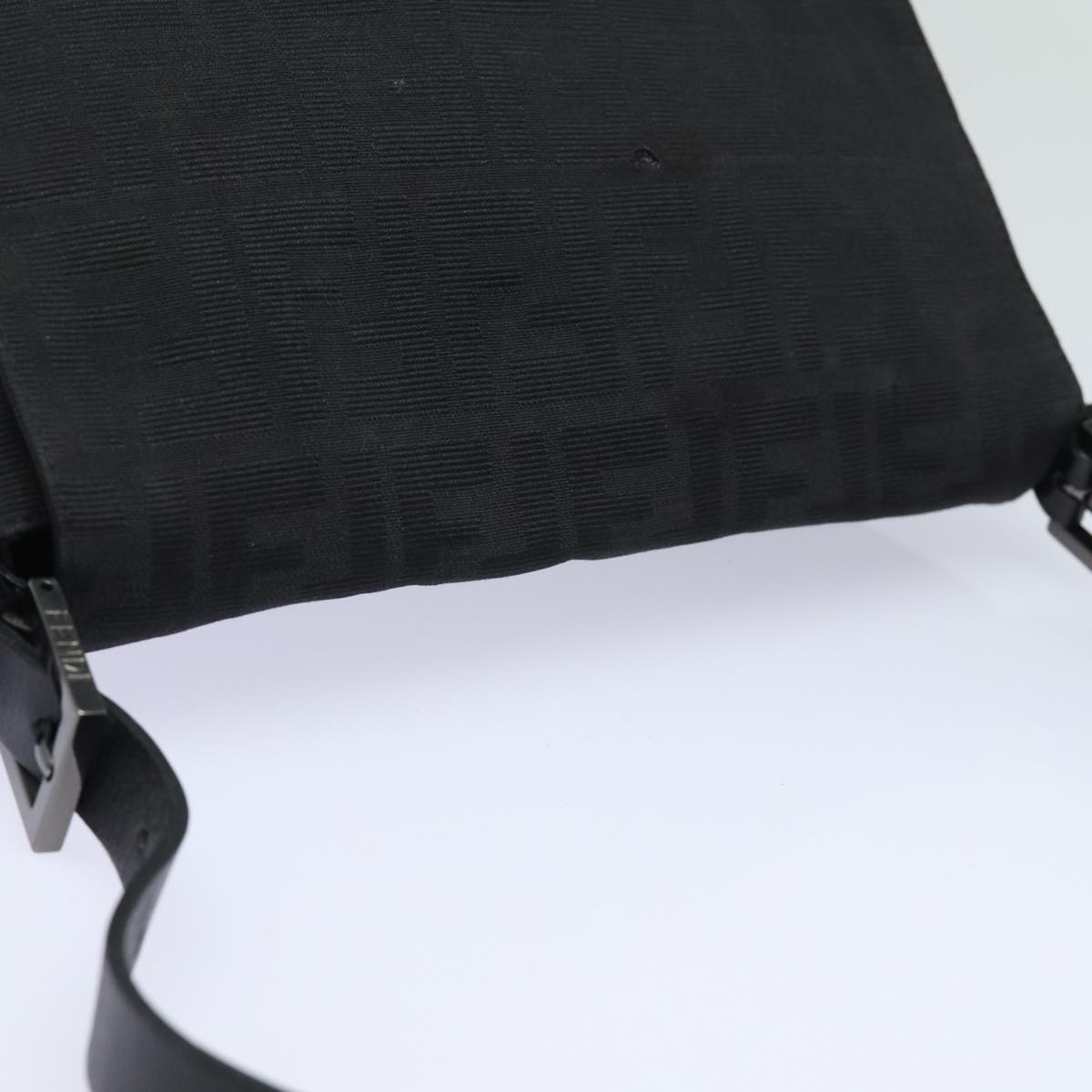 FENDI Zucca Canvas Mamma Baguette Shoulder Bag Black81190