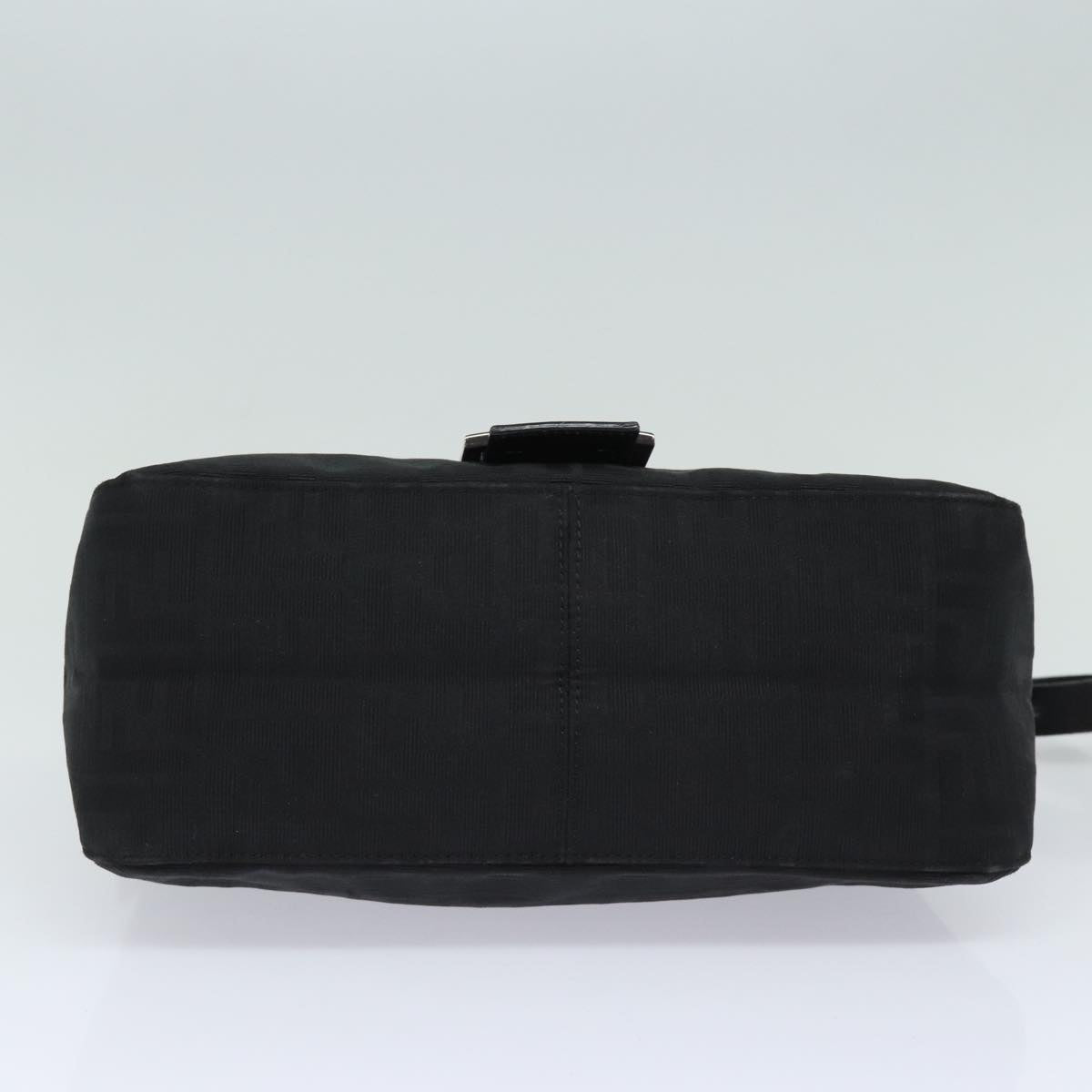 FENDI Zucca Canvas Mamma Baguette Shoulder Bag Black81190