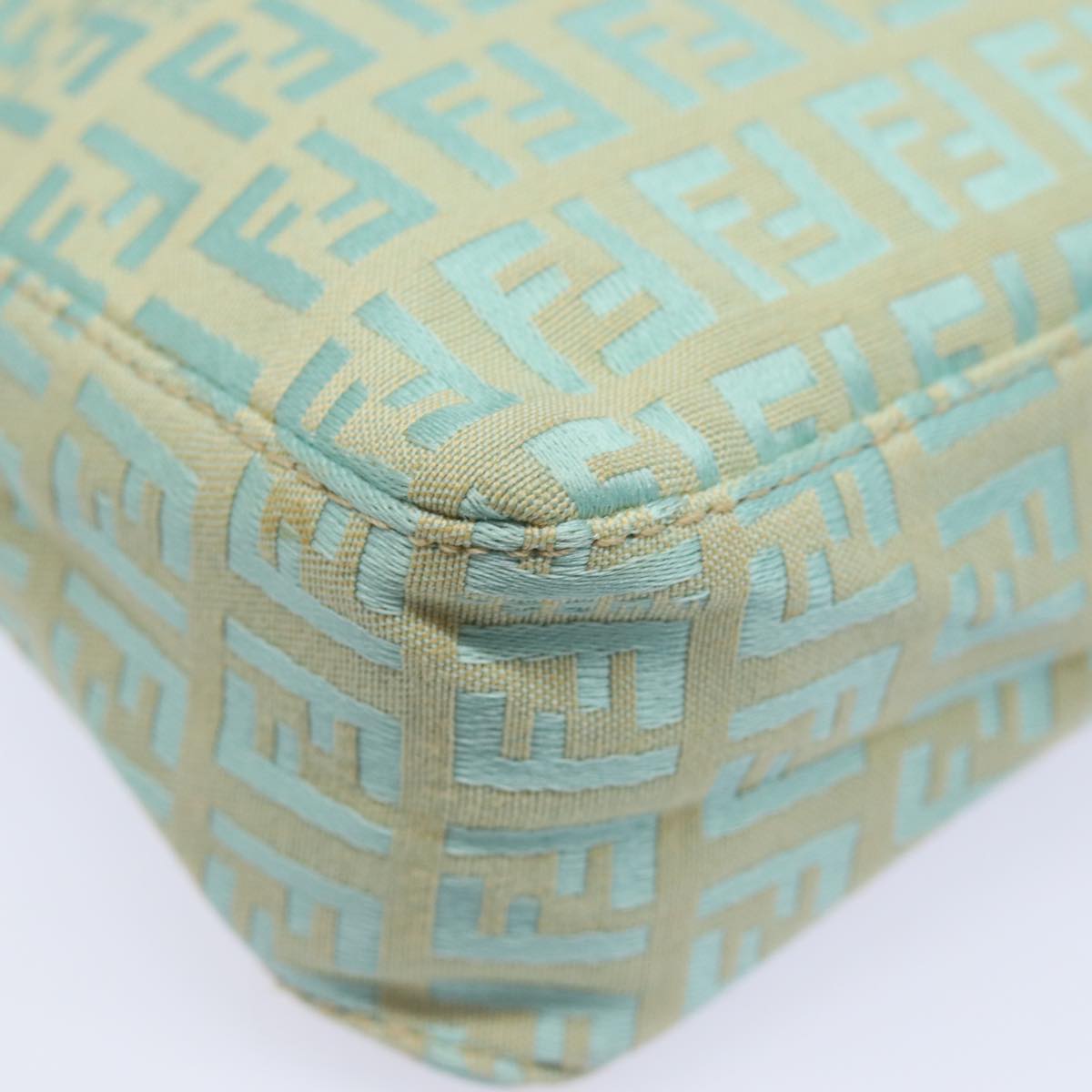 FENDI Zucchino Canvas Hand Bag Light Blue81191
