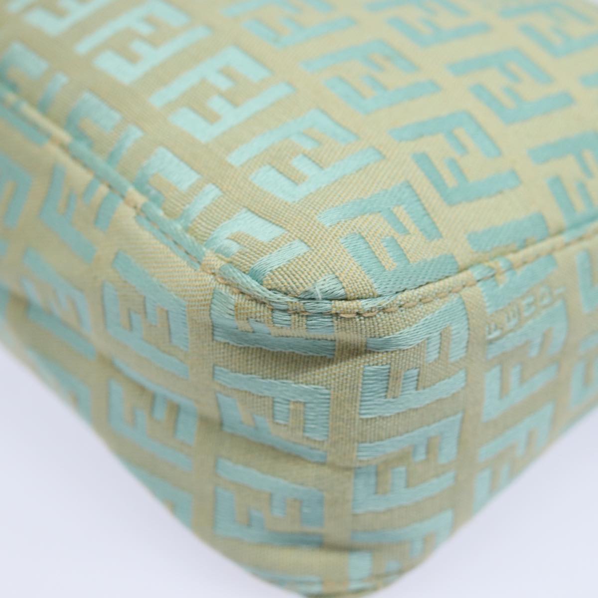 FENDI Zucchino Canvas Hand Bag Light Blue81191