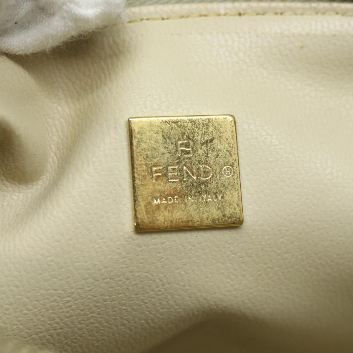 FENDI Zucchino Canvas Hand Bag Light Blue81191