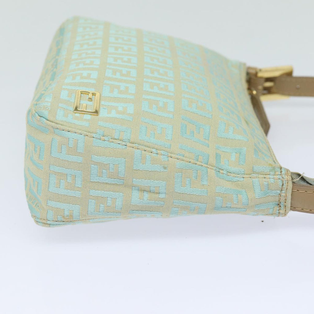 FENDI Zucchino Canvas Hand Bag Light Blue81191