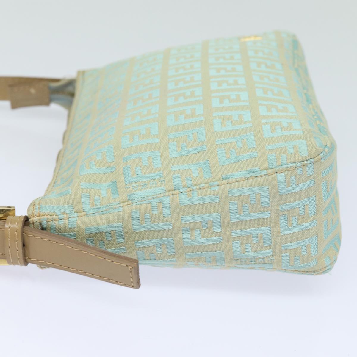 FENDI Zucchino Canvas Hand Bag Light Blue81191