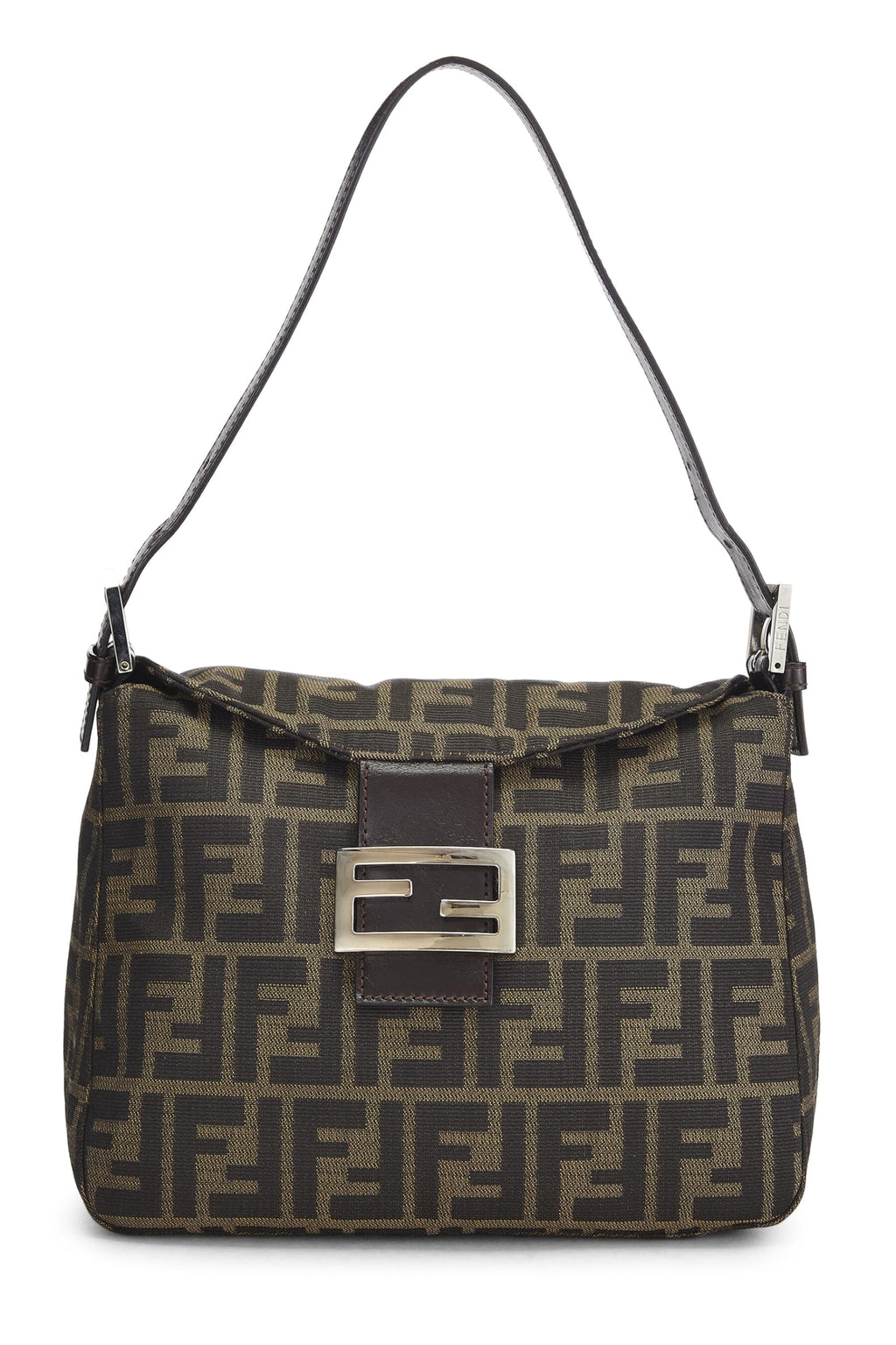 Fendi,  Brown Zucca Canvas Shoulder Bag, Brown