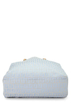 Fendi,  Blue Zucchino Canvas Vertical Tote Small, Blue