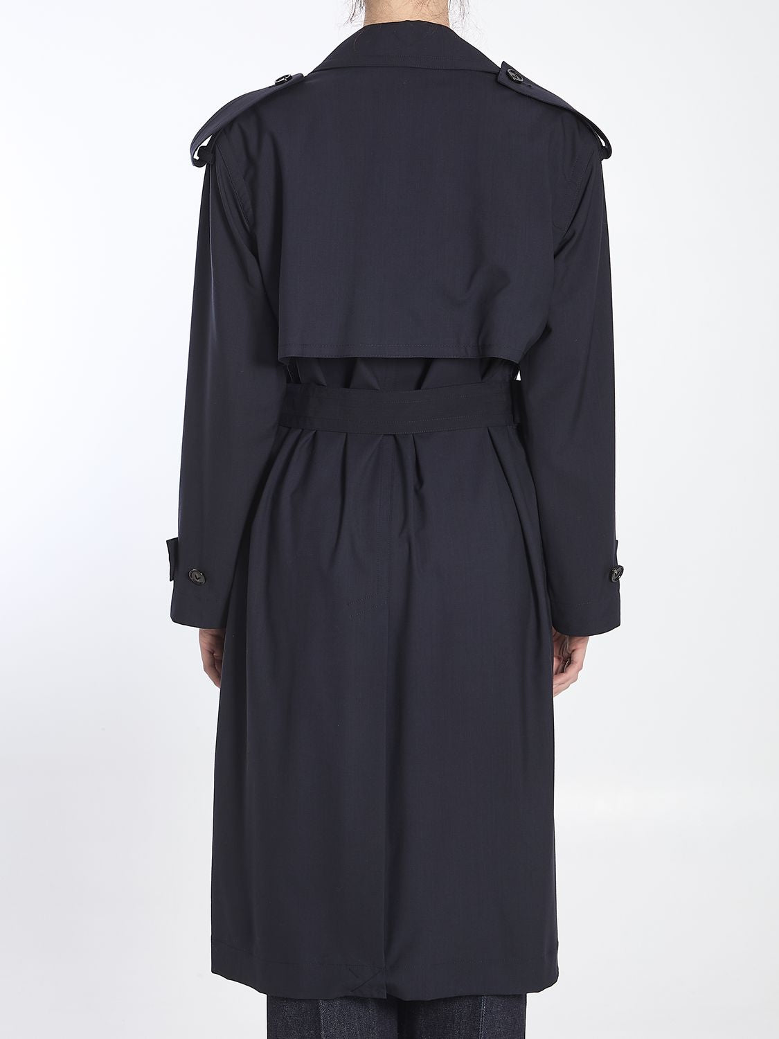 BOTTEGA VENETA Wool Belted Trench Jacket for Women