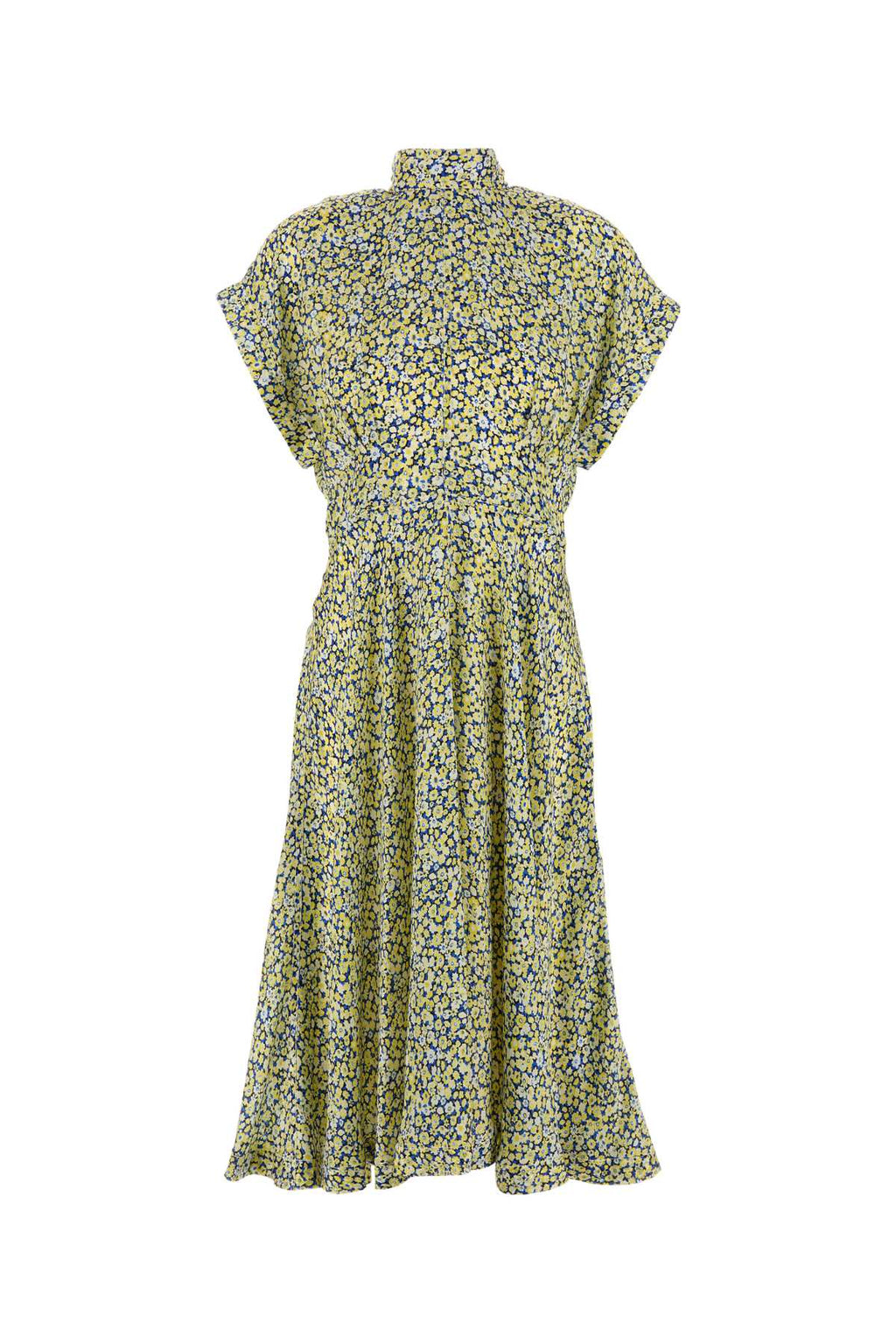 BOTTEGA VENETA Floral Printed Mini Silk Dress