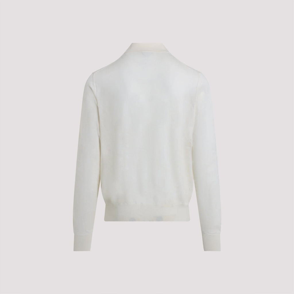 BOTTEGA VENETA Cashmere Long Sleeve Polo Shirt