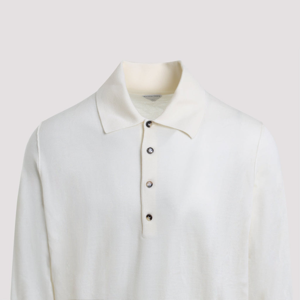 BOTTEGA VENETA Cashmere Long Sleeve Polo Shirt