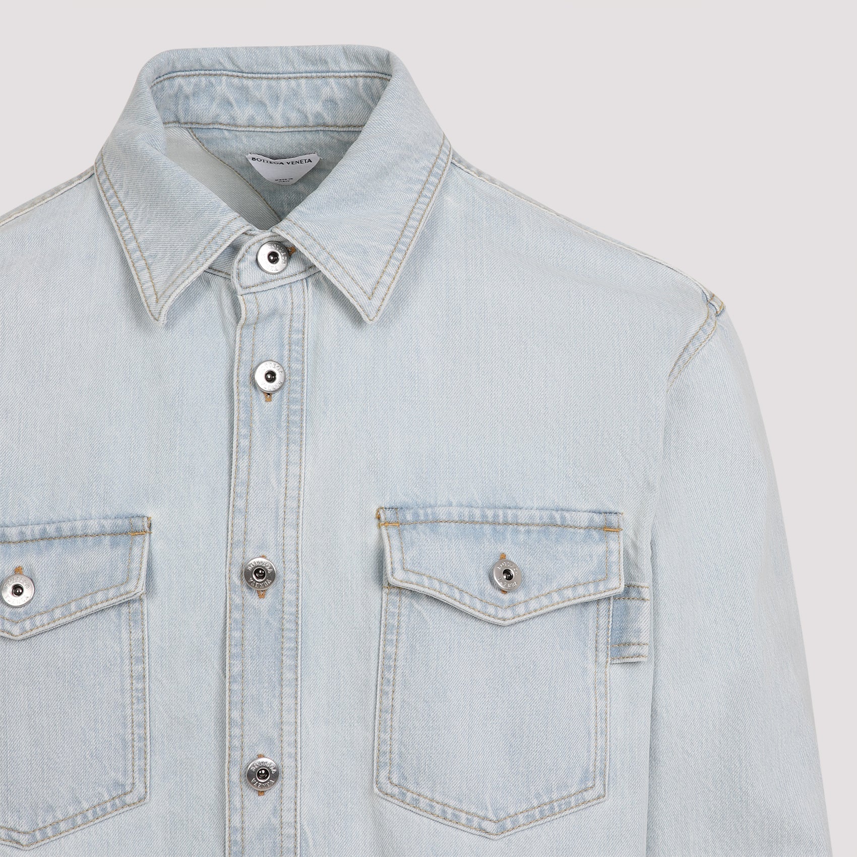 BOTTEGA VENETA Classic Denim Shirt for Men - Spring/Summer 2025