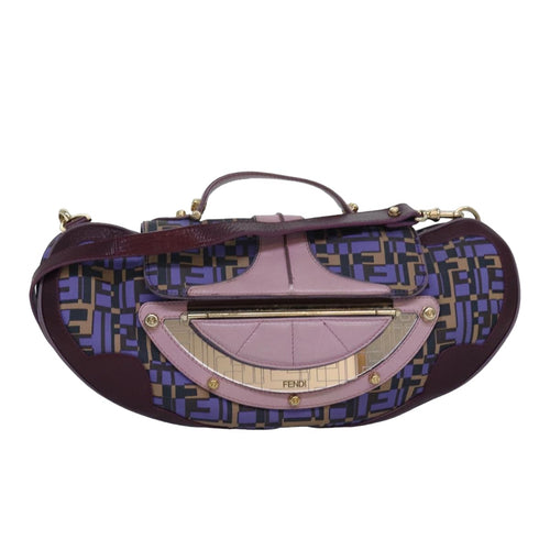 FENDI Zucca Canvas Shoulder Bag Purple81351