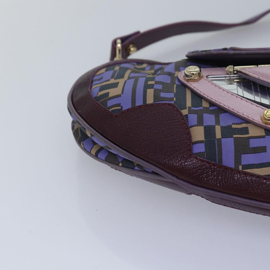 FENDI Zucca Canvas Shoulder Bag Purple81351