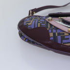 FENDI Zucca Canvas Shoulder Bag Purple81351