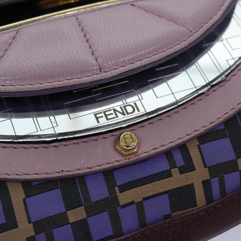 FENDI Zucca Canvas Shoulder Bag Purple81351