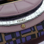 FENDI Zucca Canvas Shoulder Bag Purple81351