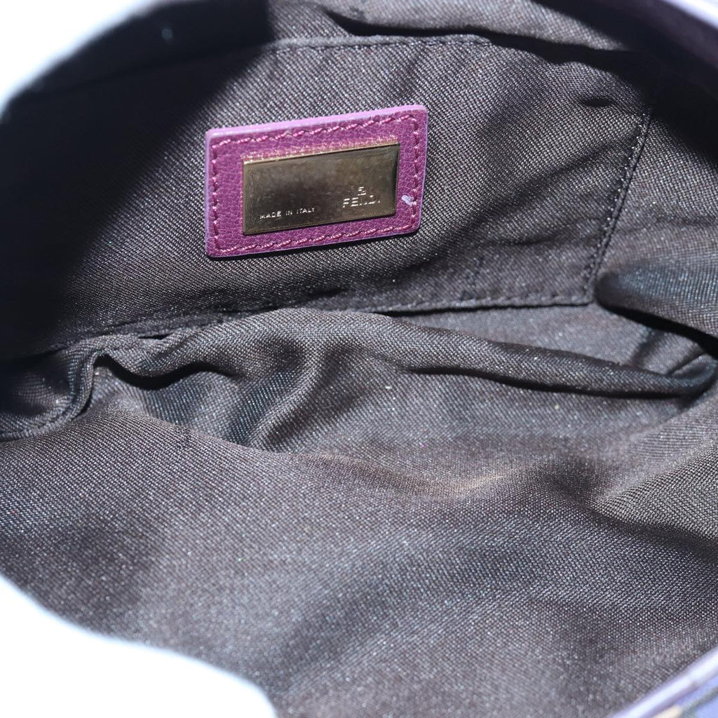 FENDI Zucca Canvas Shoulder Bag Purple81351