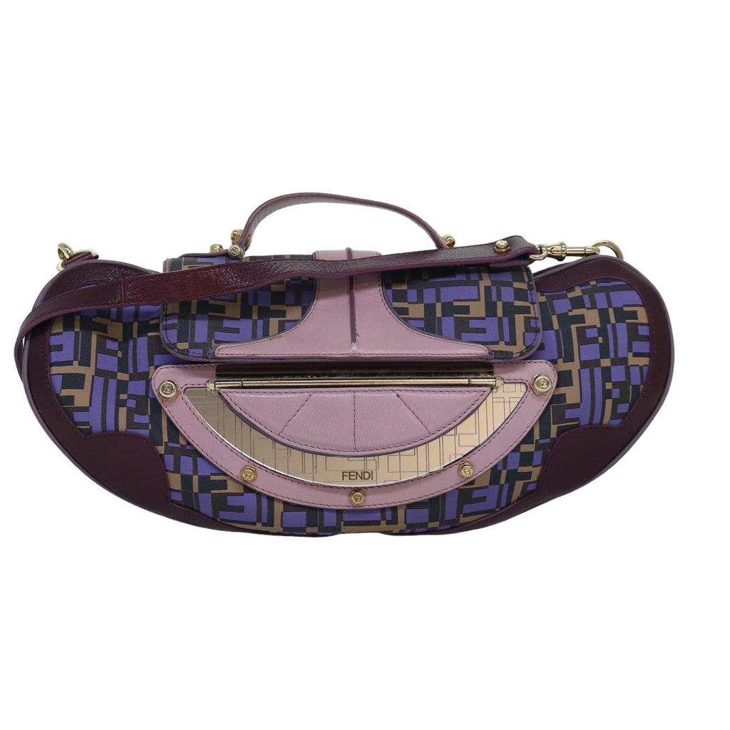 FENDI Zucca Canvas Shoulder Bag Purple81351