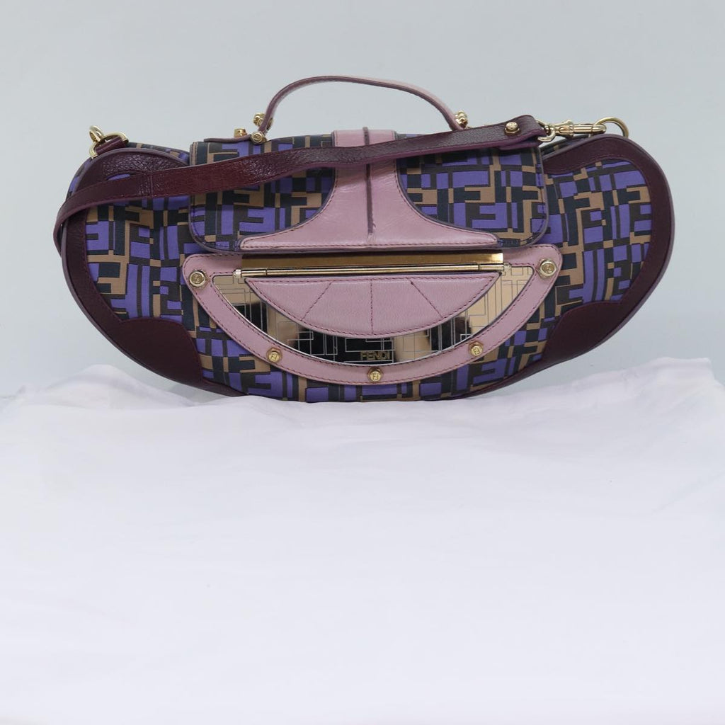 FENDI Zucca Canvas Shoulder Bag Purple81351