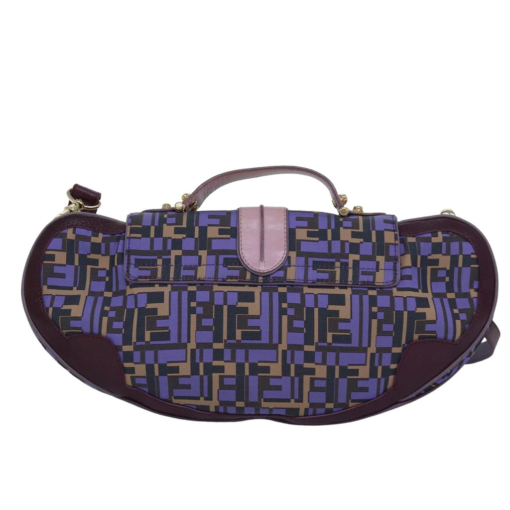 FENDI Zucca Canvas Shoulder Bag Purple81351