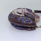 FENDI Zucca Canvas Shoulder Bag Purple81351