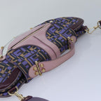 FENDI Zucca Canvas Shoulder Bag Purple81351