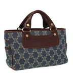 CELINE Macadam Canvas Hand Bag Blue  81368