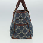 CELINE Macadam Canvas Hand Bag Blue  81368