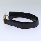 CELINE Belt 65 Leather 29.9" Black Auth 81375
