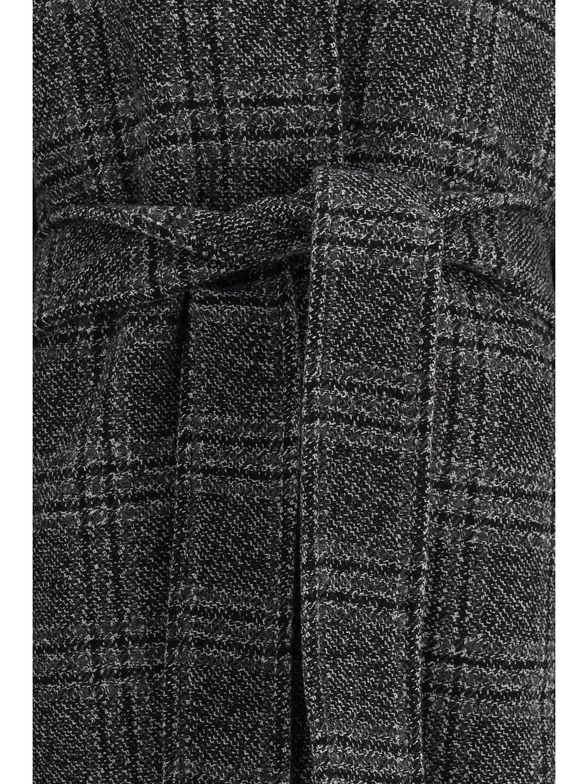 Balenciaga Women Check Long Coat