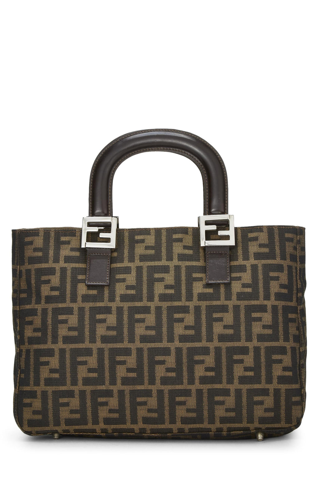 Fendi,  Brown Zucca Canvas Handbag Small, Brown