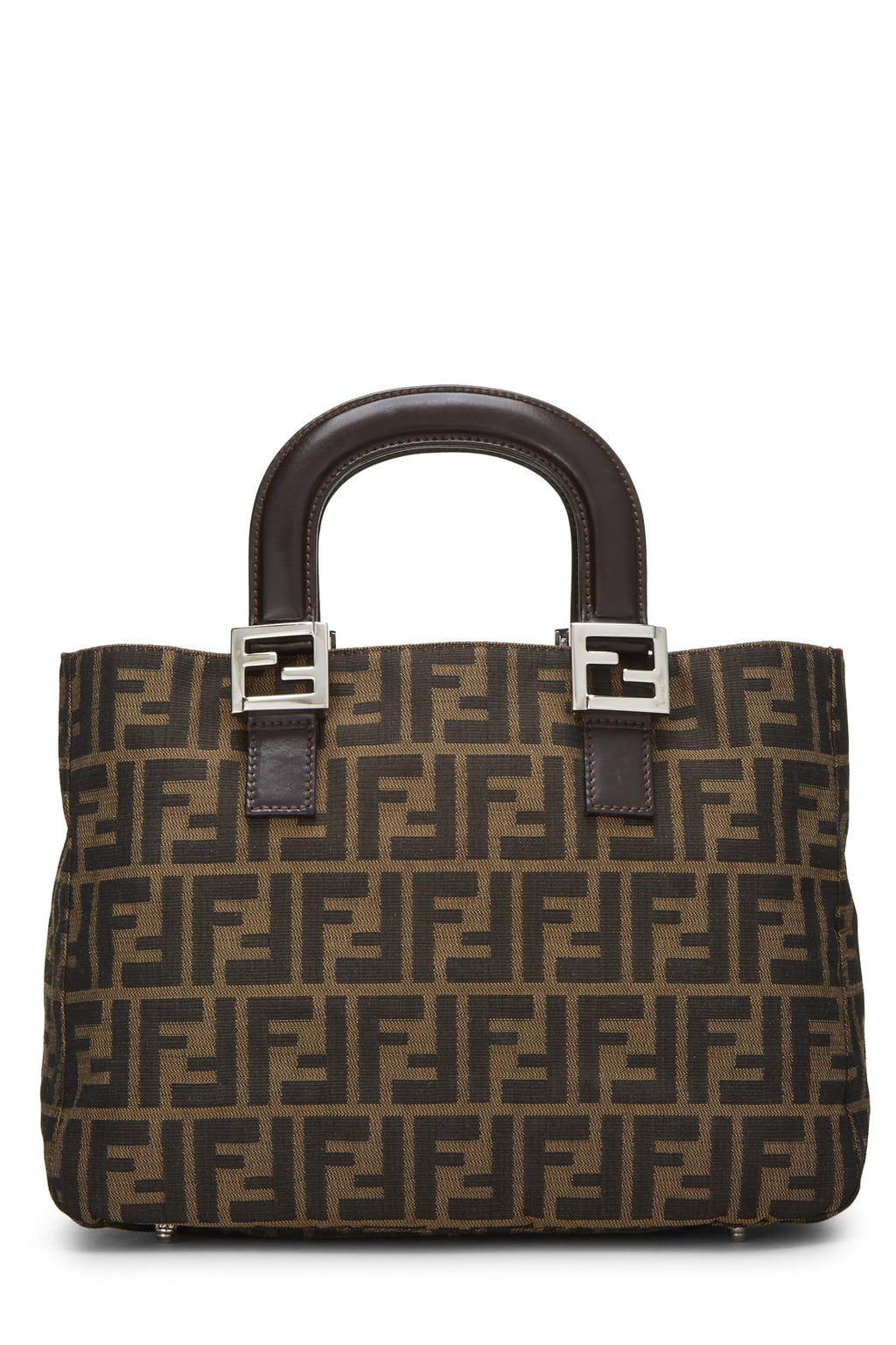 Fendi,  Brown Zucca Canvas Handbag Small, Brown