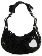 Balenciaga Le Cargol Fabric Shoulder Bag Black