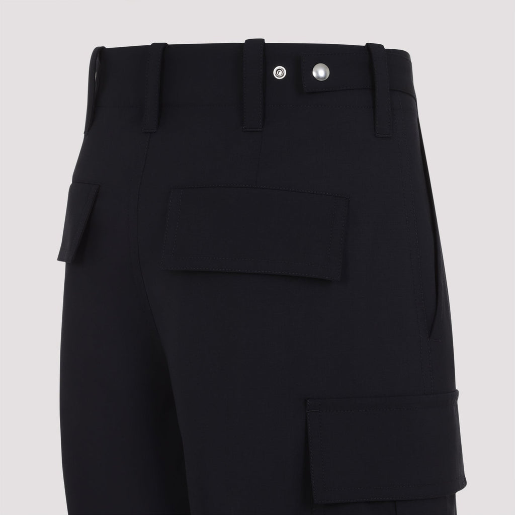 BOTTEGA VENETA Wide Wool Cargo Pants for Women