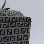 FENDI Zucchino Canvas Mamma Baguette Hand Bag Navy81442