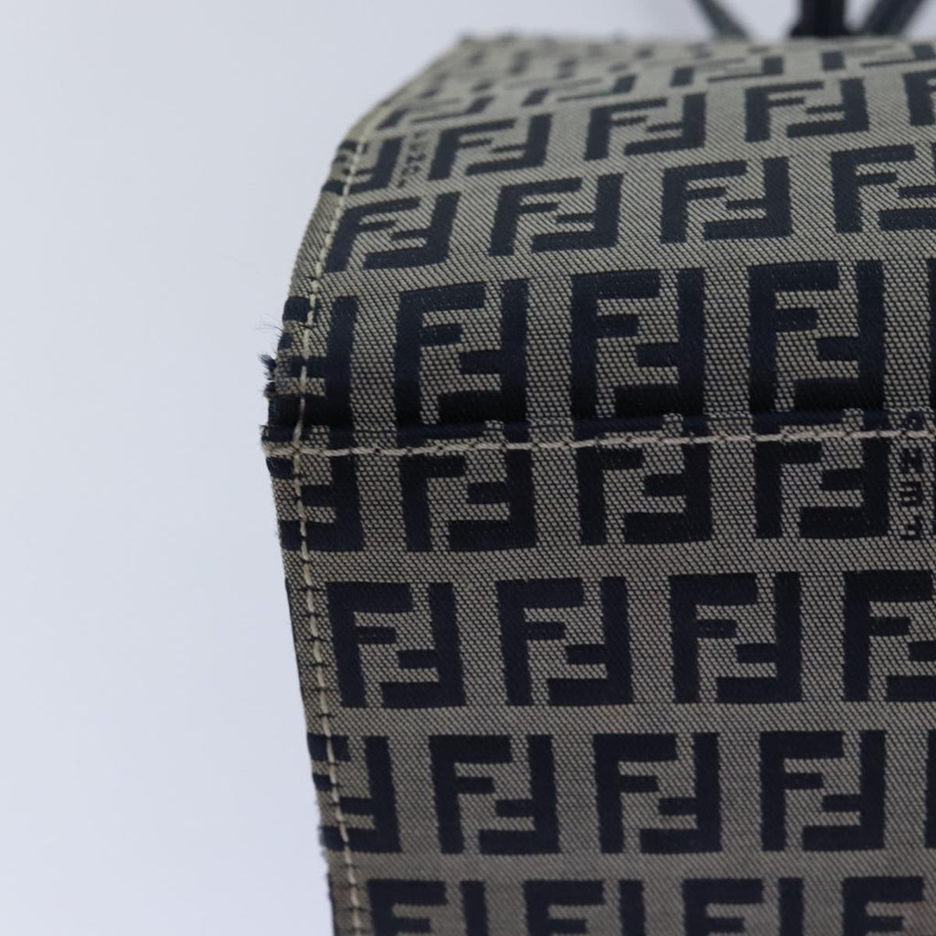 FENDI Zucchino Canvas Mamma Baguette Hand Bag Navy81442