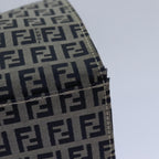 FENDI Zucchino Canvas Mamma Baguette Hand Bag Navy81442