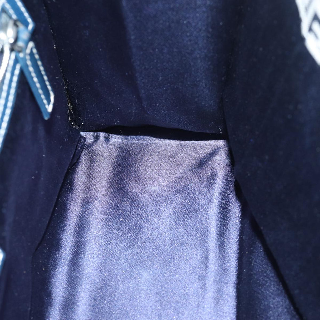 FENDI Zucchino Canvas Mamma Baguette Hand Bag Navy81442