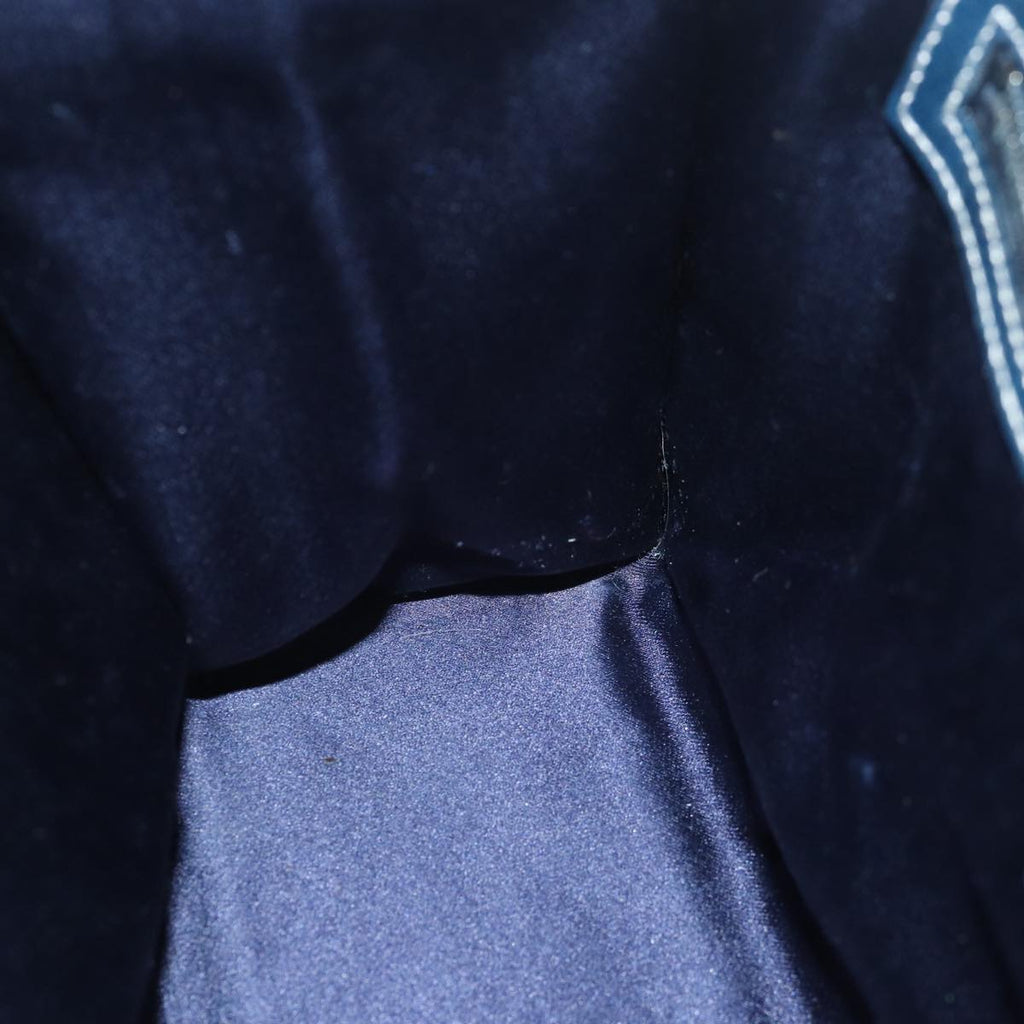 FENDI Zucchino Canvas Mamma Baguette Hand Bag Navy81442