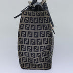 FENDI Zucchino Canvas Mamma Baguette Hand Bag Navy81442